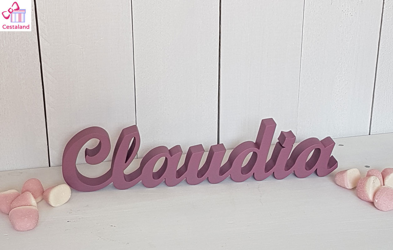 letrero madera Claudia Violeta
